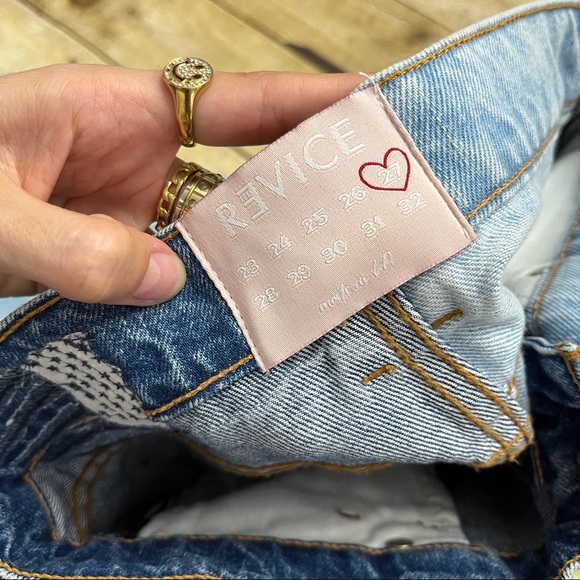 Revice Blue Weekend Sunday's Two Tone In Size 27 Straight Leg Jeans - Picture 3 of 5